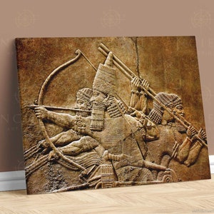 Ashurbanipal Lion Hunt Print: Ancient Assyrian Wall Art