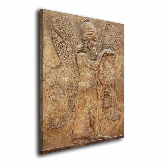Assyrian Winged Genie//Apkallu Poster Babylon//Sumerian//Assyrian//Anunnaki
