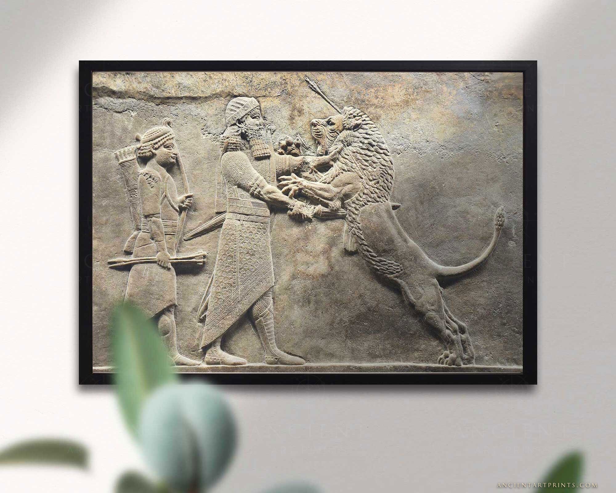 ashurbanipal hunting lions