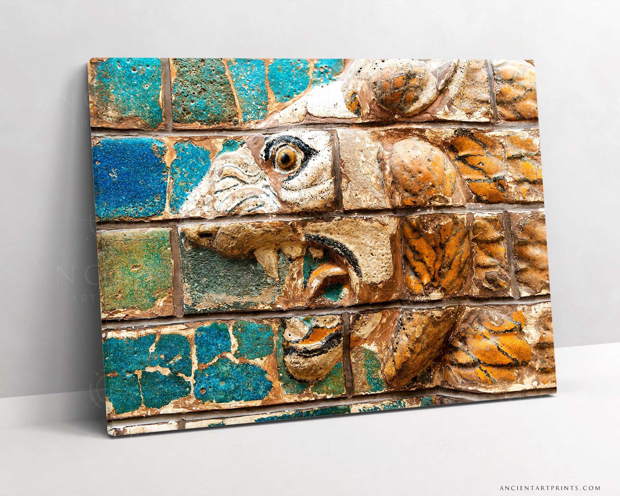 Striding Lion of Ishtar Gate Framed Print Canvas Poster - Etsy
