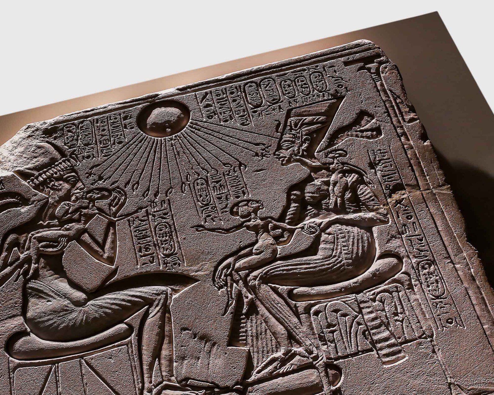 Akhenaten Nefertiti Wall Art - Egyptian Royal Couple Relief Print ...