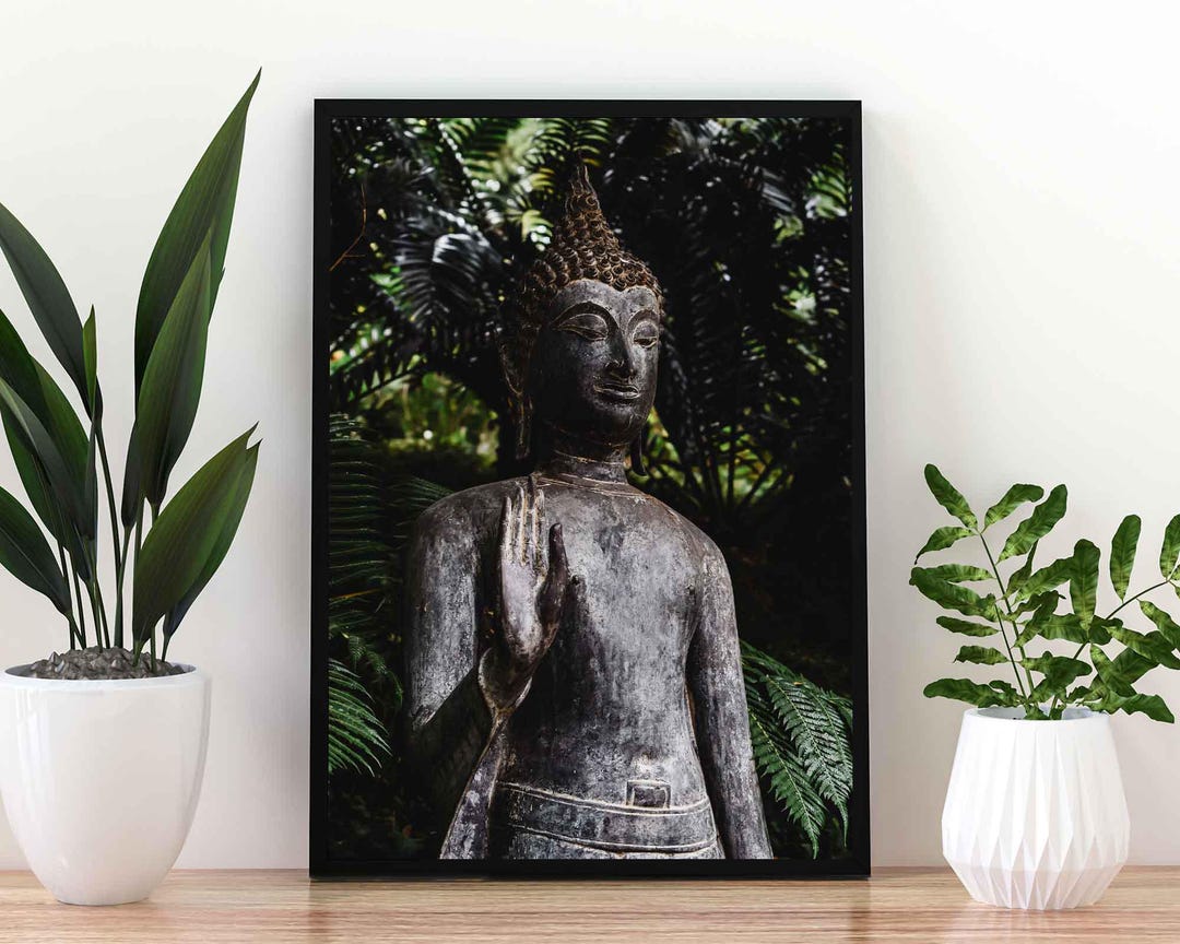 Buddha Statue Wall Art Print (framed, Canvas or Poster) – Spiritual ...