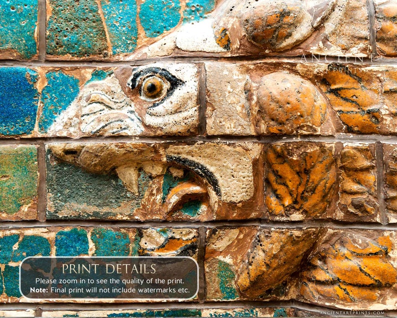 Striding Lion of Ishtar Gate Framed Print Canvas Poster - Etsy