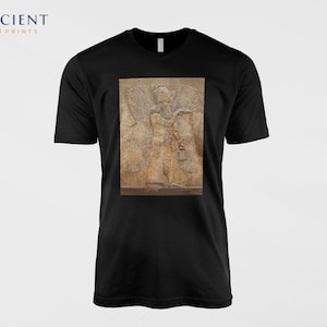 Assyrian Winged Genie Apkallu Unisex T Shirt - Babylon | Sumerian | Assyrian | Akkadian | Mesopotamian | Anunnaki - Ancient God Clothing