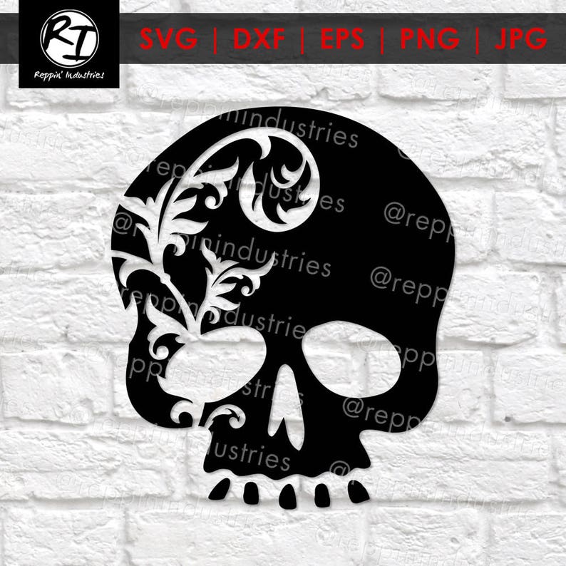 Download Skull Svg Fall Svg Halloween Svg Halloween Dxf Swirly Svg ...