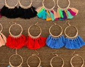 Bohemian Earrings Large Tassel Earrings Fringe Earrings Boho Jewelry