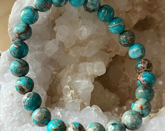 Copper Turquoise Bracelet * Healing Jewelry * Handmade Turquoise Bracelet