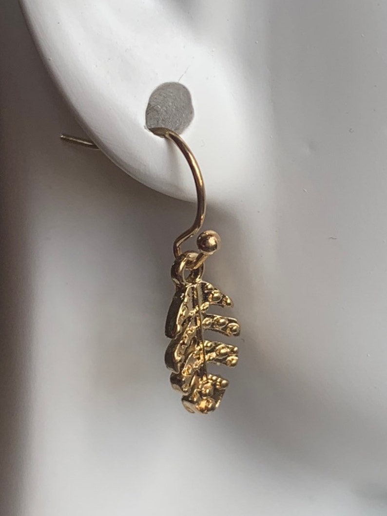 Small Gold Leaf Earrings Gold Leaf Jewelry Falling Leaves Etsy