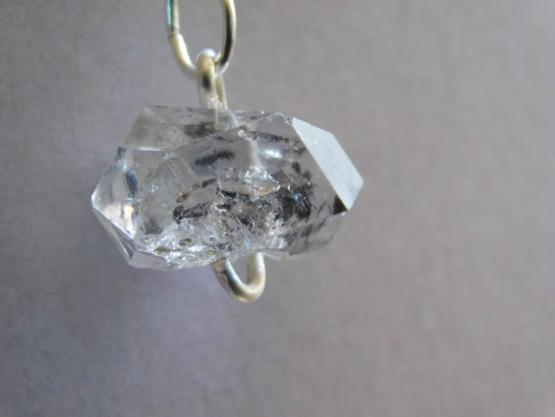 Herkimer Diamond Necklace Single Herkimer Necklace Dainty Etsy