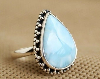 Larimar Statement Ring * Healing Stone Ring