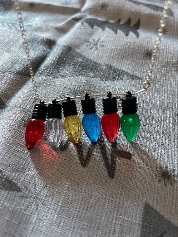 Christmas Lights Necklace - Etsy