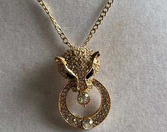 Gold Jaguar Necklace * Fierce Jewelry * Nature Jewelry