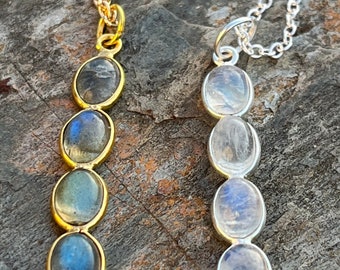 Labradorite or Moonstone Necklace * Healing Jewelry
