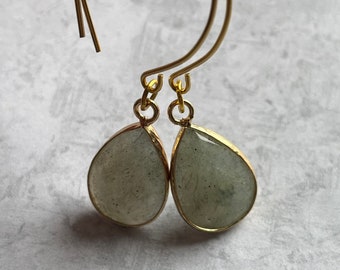 Labradorite Earrings * Healing Labradorite * Gold And Labradorite