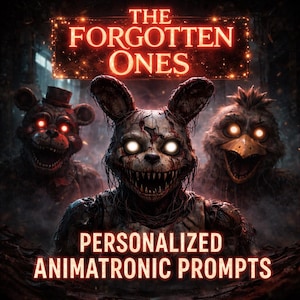 The Forgotten Ones · Horror Animatronic Portrait Prompt · DALL-E 3 · Personalized AI Art · Digital Download