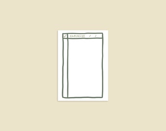 Bloc de notas de lista de verificación en blanco / Bloc de notas de lista de verificación en blanco de 30 páginas / Bloc de notas hecho a mano / Bloc de notas de lista de verificación