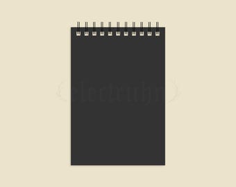 Bloco de notas de papel preto / Caderno preto / Bloco de notas blackout / Bloco de notas artesanal / Mini bloco de notas preto / Bloco de notas preto em branco