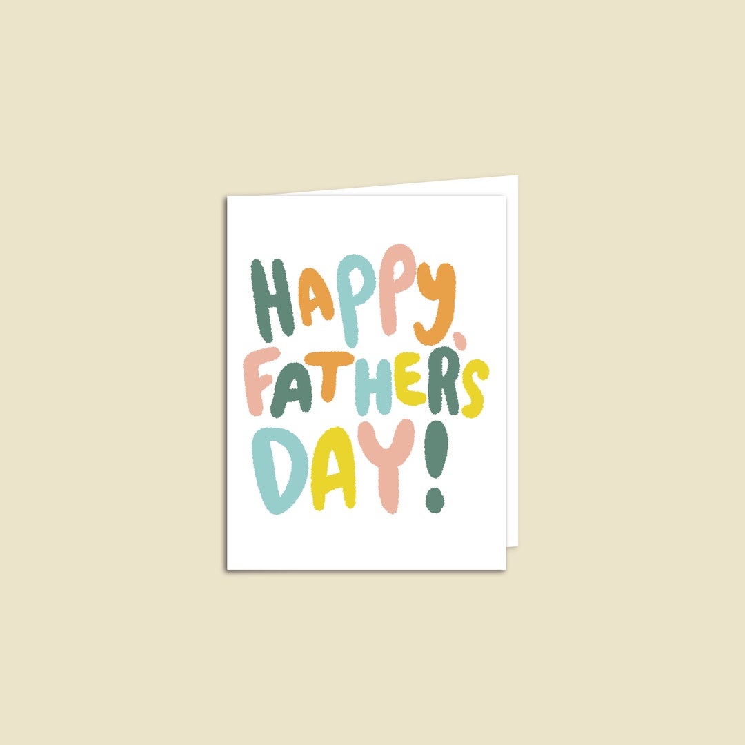 Happy Father's Day Card / Father's Day Quote Card / Blank Father's Day ...