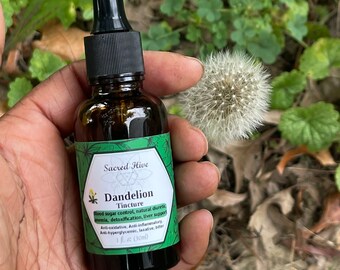 Dandelion Tincture: 1 oz Glass Dropper Bottle