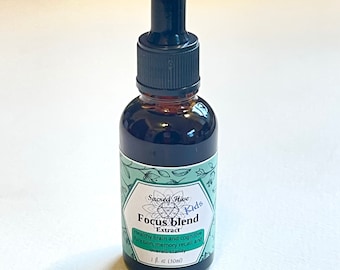 Alcohol-Free Focus Tincture: Herbal Blend, 1 oz