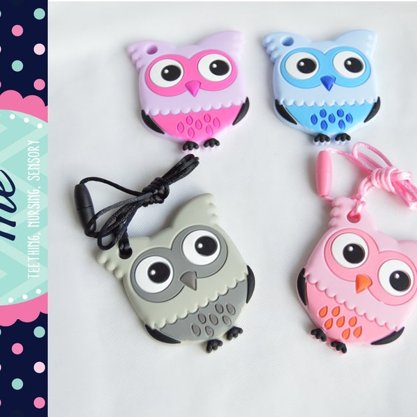 Owl silicone necklace | Stim Toy | Sensory  | Fidget | Anxiety | Autism | ADHD | Pacifier