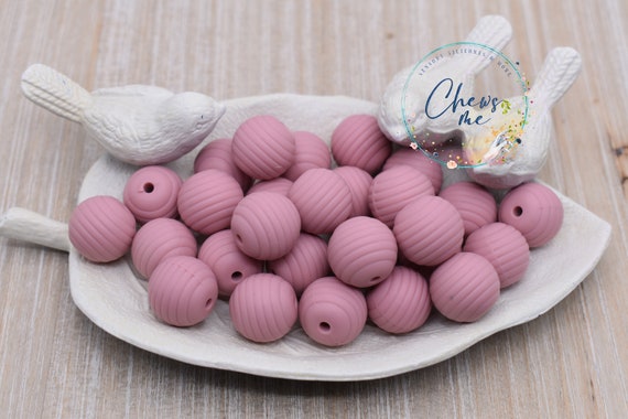 Beehive Blush Pink 15mm Round Silicone Beads | Spiral Bead | 5 or 10 Beads  | Chewelry | Sensory | Fidget | Toy | STIM | Chewlery | Autism - Etsy