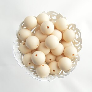 12mm Beige Round Silicone Beads | 5 or 10 Beads | Chewelry | Sensory | Fidget | Toy | STIM | Chewlery |  ADHD