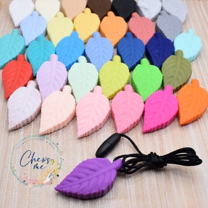 Leaf Silicone Necklace | Pendant | Feather Shape |  | Stim Toy | Sensory  | Fidget |