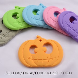Pumpkin necklace | Silicone | jack-o-lantern | Halloween |  | Stim | Sensory  | Fidget |