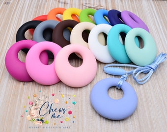 Round silicone necklace | ring donut circle drop |  Stress | Stim | Sensory | Fidget |    Teacher