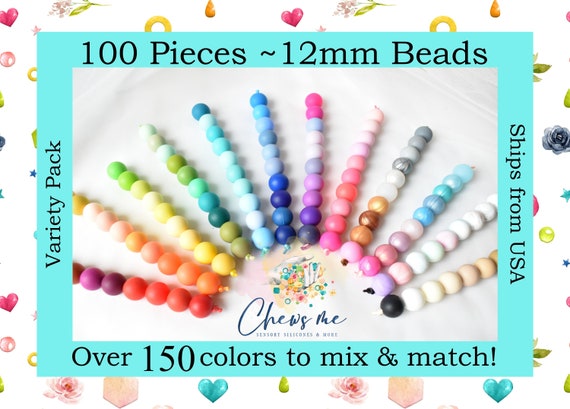 12mm Silicone Beads Round Baby Teething Beads 100% Food Grade
