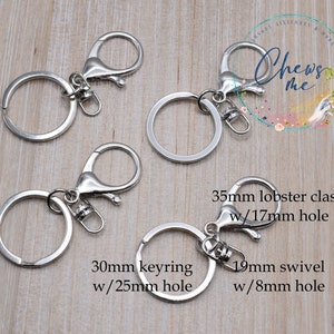 Stainless Steel Key Ring, Swivel Clip, Keyring, Lobster Clasp