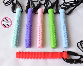Rod Silicone Necklace | Bumpy | Cylinder | Long Tube | Anxiety Stress Relief | Stim | Sensory  | Fidget | Autism | ADHD |