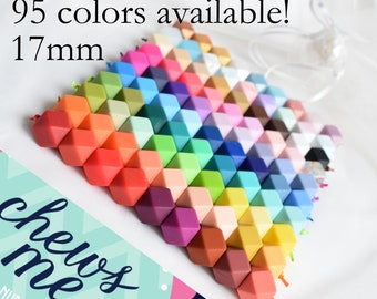 17mm hexagon silicone beads | 10 Piece Variety Pack | Loose beads | You Choose | Mix Match | Sensory | Fidget | Stim | Scribe | stress