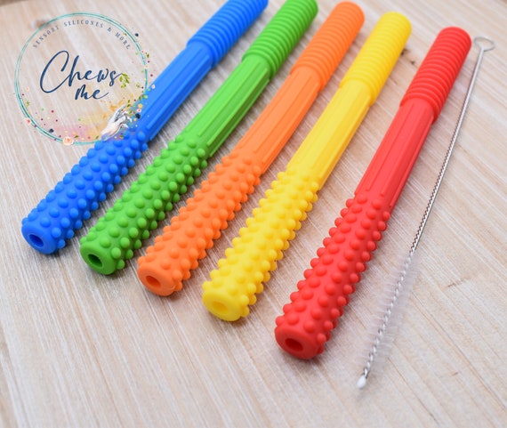 Puntas De Silicona Para Pajitas Reutilizables - 8 Unidades, Color Amarillo, Para Pajitas De Acero De 6 Mm