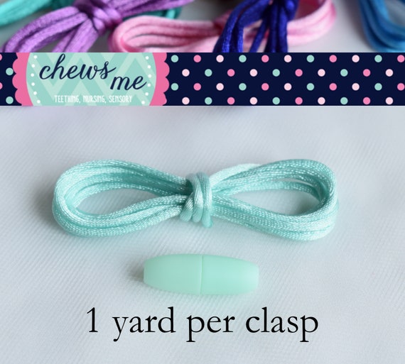 Cord and Breakaway Clasp Mint Green Nylon Satin