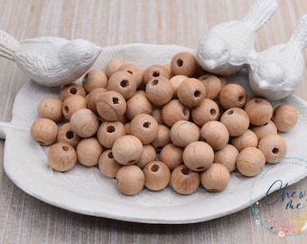 10mm Natural Beech Wood Round bead | Wooden Beads | Unfinished Natural Wood Bead