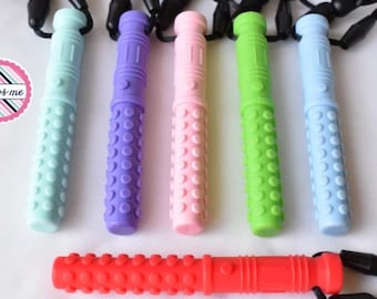Rod Silicone Necklace | Bumpy Rod | Cylinder | Long Tube | Stim | Sensory | Fidget