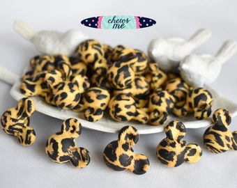 Mickey Mouse Tiger Animal Print Silicone Beads | Focal Bead | Chewelry | Sensory | Fidget | Toy | STIM | Chewlery | Autism | ADHD