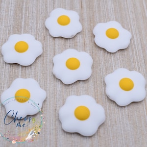 Fried Egg Silicone Beads | Sunny Side Up | 1-5 Beads | Focal Bead | Chewelry | Sensory | Fidget | Toy | STIM | Chewlery | Autism | ADHD
