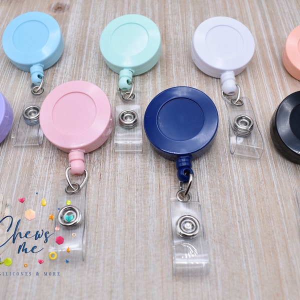 BULK Premium Retractable Badge Reel Blanks | ID Card Holder | Alligator Clip | Beadable | 5 or 10 Pieces