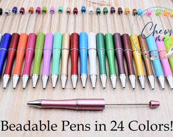 Beadable Pens or Black/Blue Pen Refills or Pen Bags - Plastic
