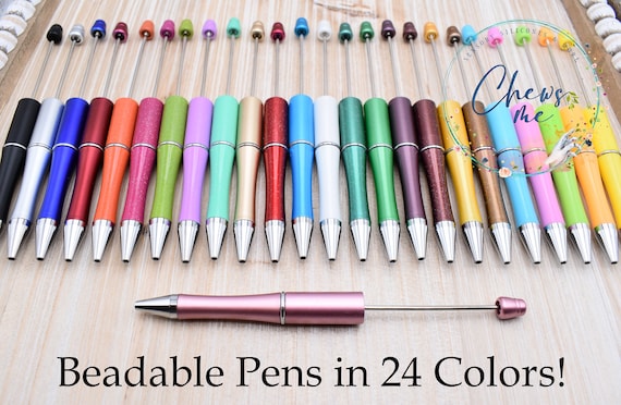 Beadable Pens or Black/blue Pen Refills or Pen Bags Plastic 