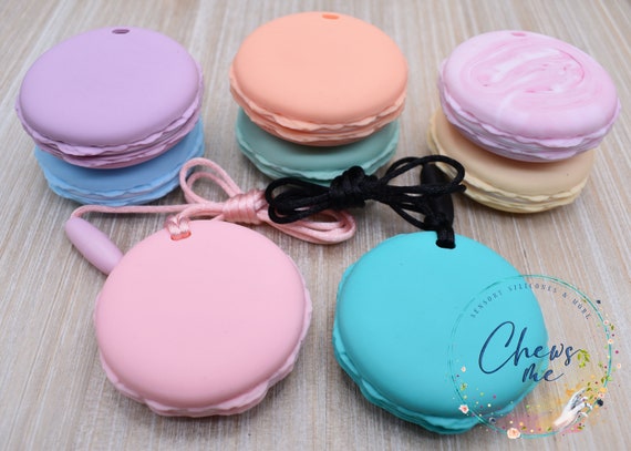 Macaron Cookie Necklace | Biscuit Silicone | Stim Toy | Sensory