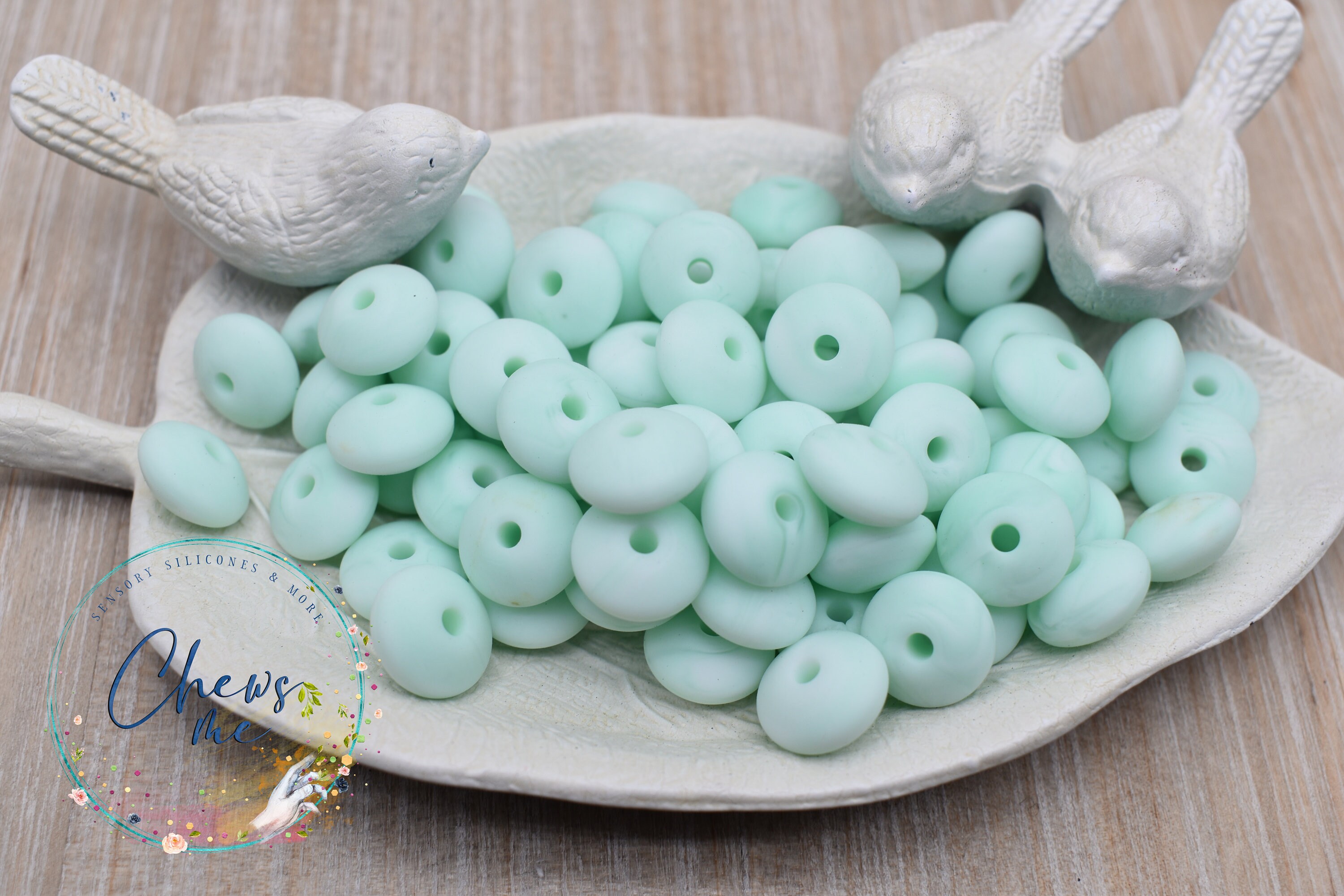 Mint Green Sea Horse Silicone Beads Silicone Focal Beads 