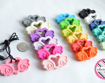 Angel wings silicone necklace | Stim Toy | Sensory | Fidget | Lanyard | Pacifier