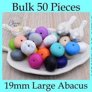 BULK Large Abacus Silicone Bead | 19mm | 50 PIECES