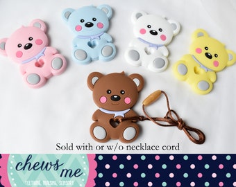 Teddy bear silicone necklace | Stim Toy | Sensory  | Fidget | Anxiety | Autism | ADHD | Pacifier