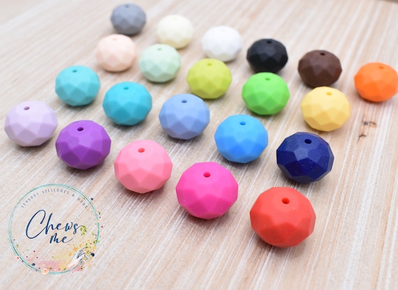 Cuentas De Silicona De ábaco De 14 Mm, Suministros Para Bisutería DIY