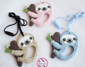 Sloth silicone necklace | Stim Toy | Sensory  | Fidget | Anxiety | Autism | ADHD | Pacifier